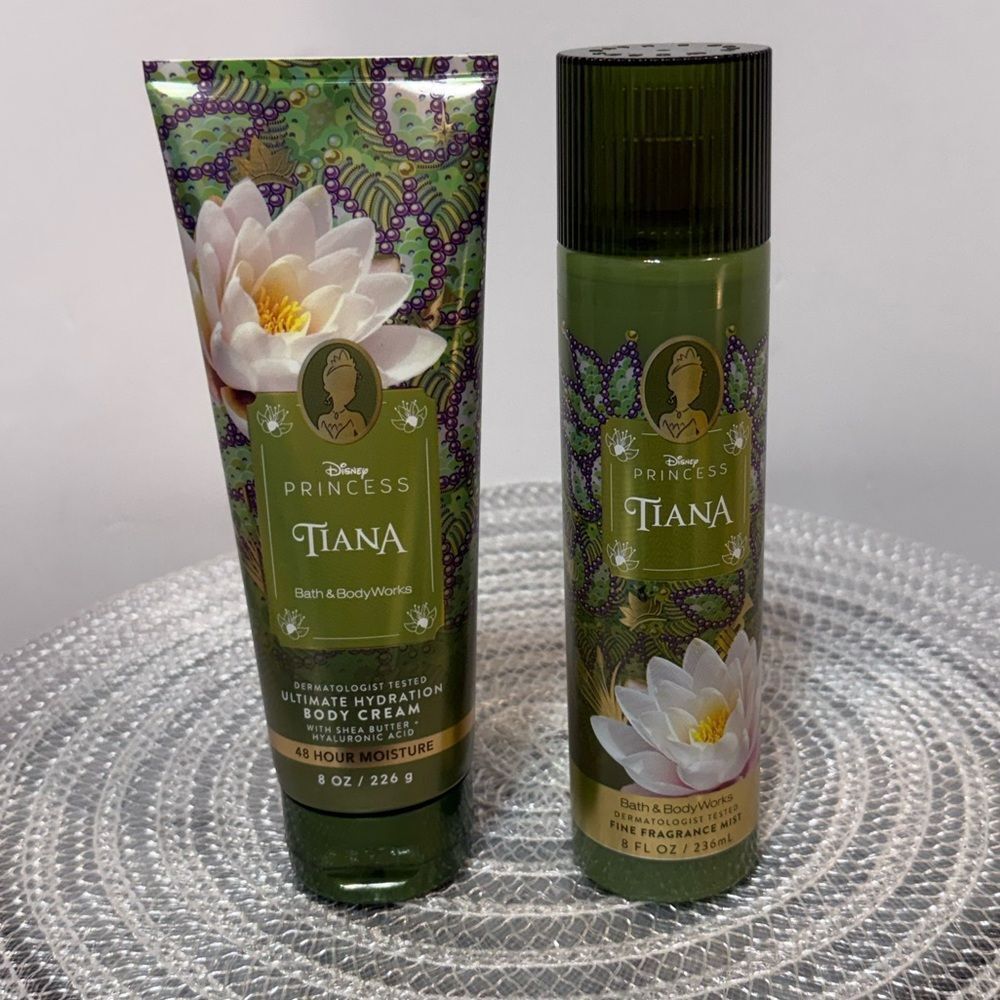 BBW Disney Princess Tiana Fragrance Mist and Body Cream Set of 2 NWT
